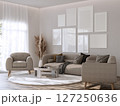 Living Room with Gallery Wall Frame Mockup 127250636