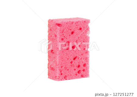 Multicolored sponges for cleaning, isolated on white background. Sponges for dishwashing Multicolored sponges for cleaning, isolated on white background. Sponges for dishwashing 127251277