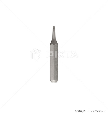 Iron bit for screwdriver and drill on Isolated on a white background Iron bit for screwdriver and drill on Isolated on a white background 127253320