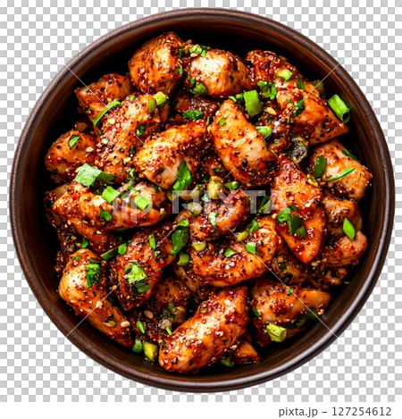 Spicy Chicken Wings Garnished with Fresh Herbs in a Rustic Bowl for Food Lovers Spicy Chicken Wings Garnished with Fresh Herbs in a Rustic Bowl for Food Lovers 127254612