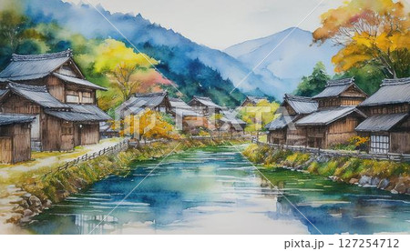 Explore the captivating beauty of Shikoku Village, a hidden gem showcasing traditional crafts, local delicacies, and serene surroundings, embrace the simple pleasures of rural life. 127254712