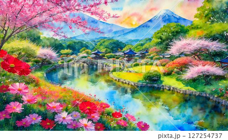 Journey through Ashikaga Flower Park, a captivating destination that showcases the beauty of nature with vibrant floral displays, offering a unique and unforgettable experience. 127254737