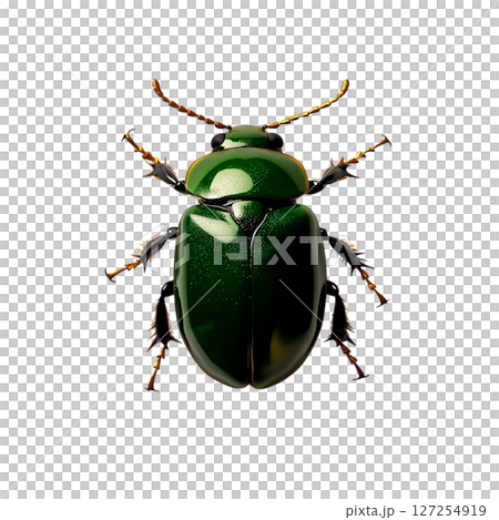 Close-Up of a Vibrant Green Beetle Showcasing Intricate Details and Unique Textures Close-Up of a Vibrant Green Beetle Showcasing Intricate Details and Unique Textures 127254919