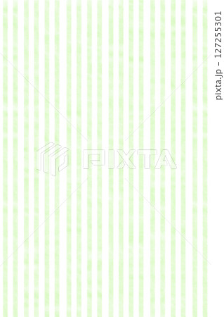 ストライプ縦縞模様パターン背景ラスト 水彩手書き風 薄い黄緑色素材テクスチャー ストライプ縦縞模様パターン背景ラスト 水彩手書き風 薄い黄緑色素材テクスチャー 127255301