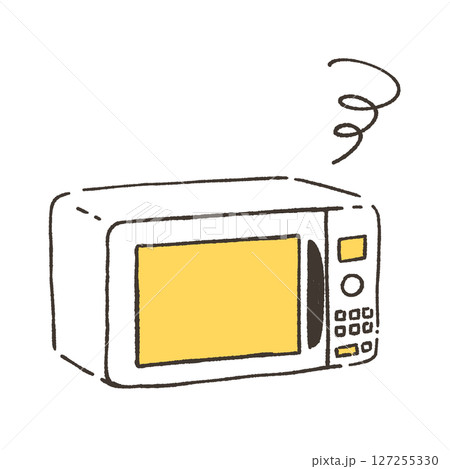 故障した電子レンジのイラスト 127255330