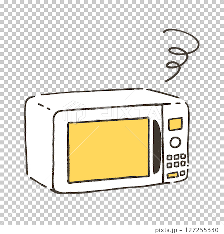 故障した電子レンジのイラスト 127255330