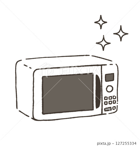 きれいな電子レンジのイラスト きれいな電子レンジのイラスト 127255334