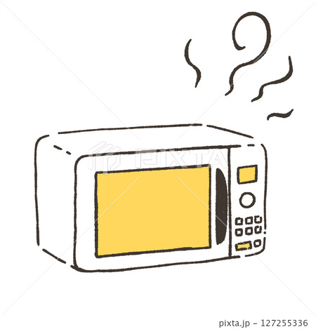 臭いのする電子レンジのイラスト 127255336