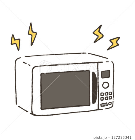 故障した電子レンジのイラスト 故障した電子レンジのイラスト 127255341