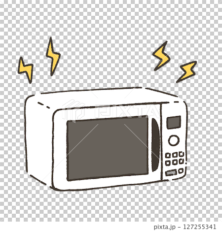 故障した電子レンジのイラスト 故障した電子レンジのイラスト 127255341