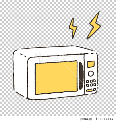 Illustration of a broken microwave oven Illustration of a broken microwave oven 127255343