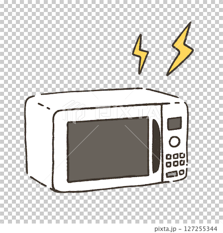 Illustration of a broken microwave oven Illustration of a broken microwave oven 127255344