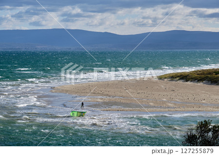 Lonely kitesurfer - Coles Bay Lonely kitesurfer - Coles Bay 127255879