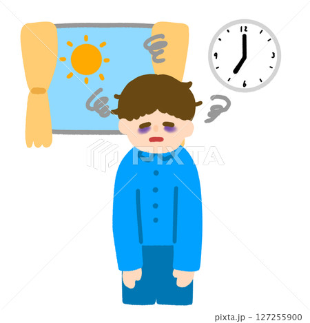 寝不足の男性 寝不足の男性 127255900