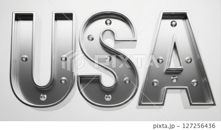 USA Metal Letters, Patriotism, American 127256436
