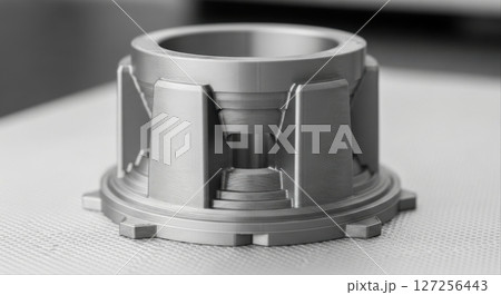 3D Printed Metal Object, Detailed Closeupのイラスト素材 [127256443] - PIXTA