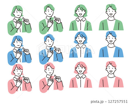 スマホを操作する人物イラスト 127257551