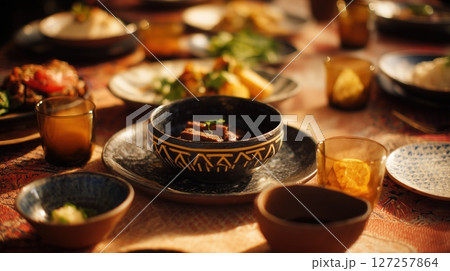 Rustic Dinner Gathering 127257864