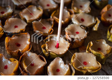 Nian gao or Chinese New Year's cake is sweet food Nian gao or Chinese New Year's cake is sweet food 127258500
