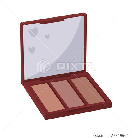 Skin corrector in three shades, square burgundy packaging 127259604