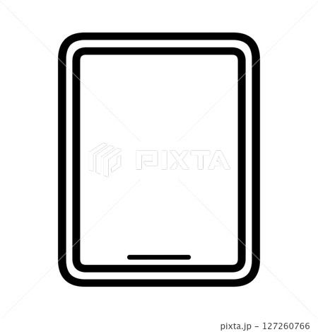 タブレット端末のシンプルなイラスト タブレット端末のシンプルなイラスト 127260766