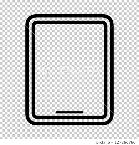 タブレット端末のシンプルなイラスト タブレット端末のシンプルなイラスト 127260766