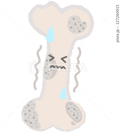 手描きの骨のキャラクターのイラスト 骨粗しょう症 手描きの骨のキャラクターのイラスト 骨粗しょう症 127260915