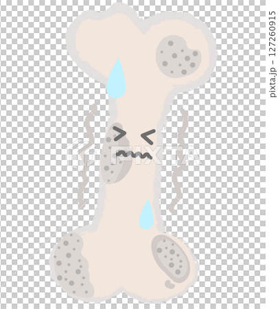 Hand drawn bone character illustration Osteoporosis Hand drawn bone character illustration Osteoporosis 127260915