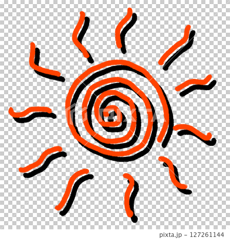 太陽插圖素材（JPEG/PNG） 127261144