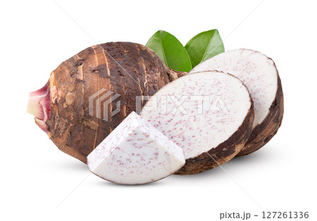Taro isolated on white background 127261336