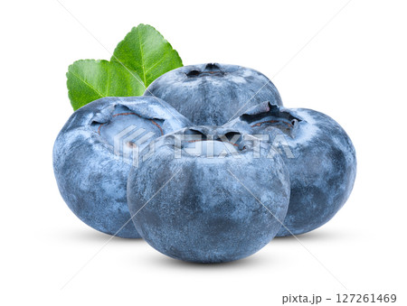 Fresh blueberry  isolated on white background 127261469