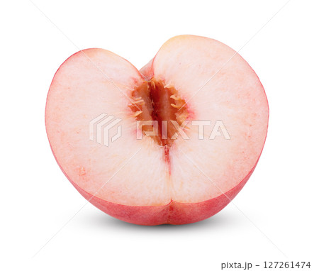 Pink Peach isolated on white background 127261474