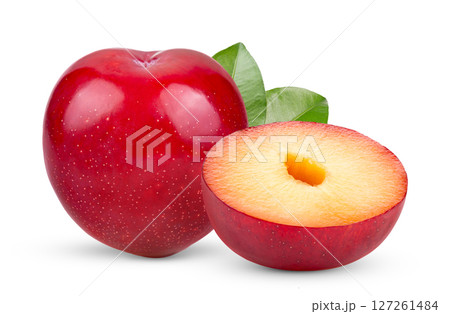 cherry plums isolated on white background cherry plums isolated on white background 127261484