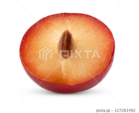 cherry plums isolated on white background 127261492