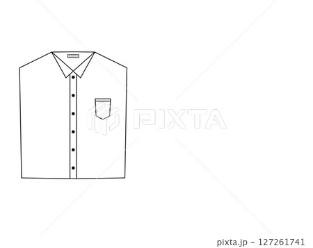 折りたたんだYシャツのイラスト 127261741