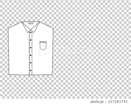 折りたたんだYシャツのイラスト 127261741