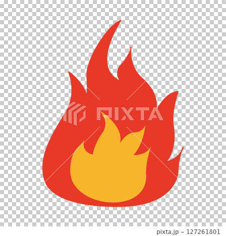 燃える炎のイラスト 127261801