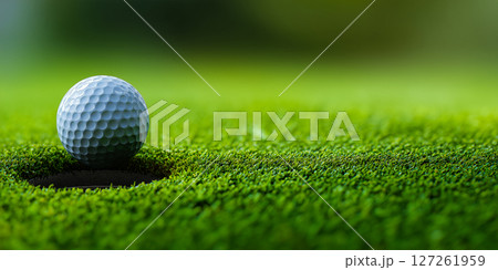 ミニマルなゴルフコンセプト ミニマルなゴルフコンセプト 127261959