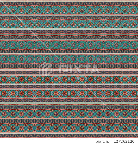 ethnic floral seamless pattern. abstract ornamental pattern ethnic floral seamless pattern. abstract ornamental pattern 127262120