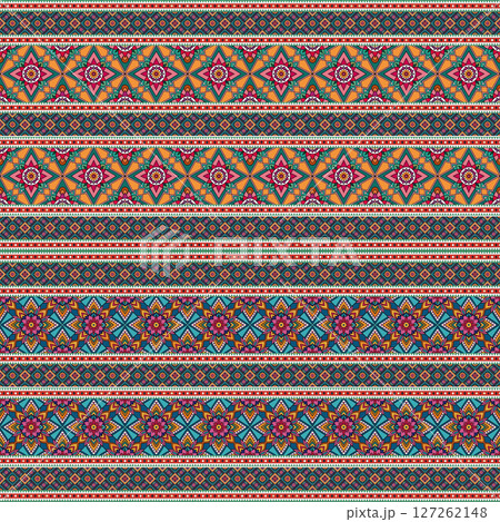 ethnic floral seamless pattern. abstract ornamental pattern ethnic floral seamless pattern. abstract ornamental pattern 127262148