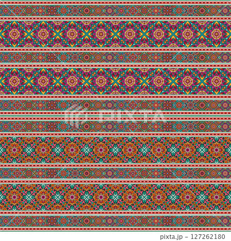 ethnic floral seamless pattern. abstract ornamental pattern 127262180