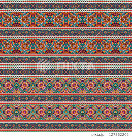 ethnic floral seamless pattern. abstract ornamental pattern 127262202