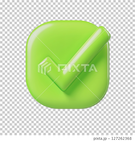 the image features a rounded square with a distinct green hue, accompanied by a prominent check shape of the same color placed diagonally across the square the image features a rounded square with a distinct green hue, accompanied by a prominent check shape of the same color placed diagonally across the square 127262368