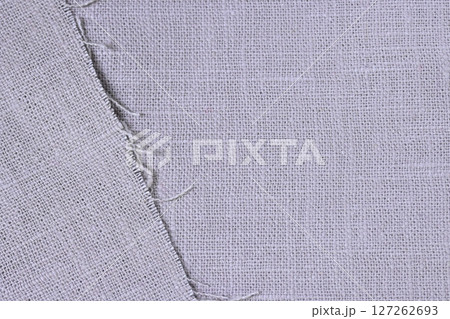 beige hemp viscose natural fabric cloth color; sackcloth rough texture of textile fashion 127262693