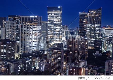 【夜景100選】東京都、東京タワーのメインデッキからの夜景(虎ノ門ヒルズ方面) 【夜景100選】東京都、東京タワーのメインデッキからの夜景(虎ノ門ヒルズ方面) 127262908