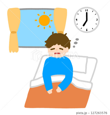 朝起きるのが苦手な男性 127263576