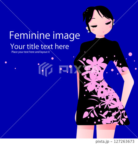 花のドレスの女性 127263673