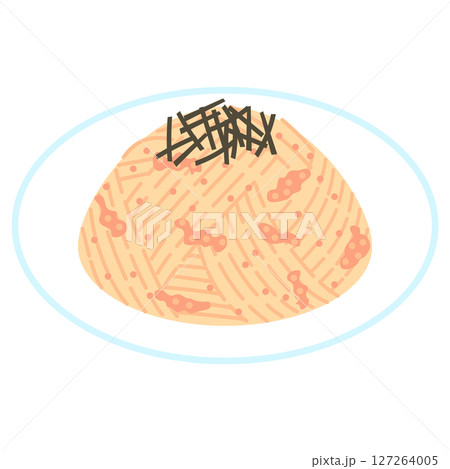 たらこスパゲッティのイラスト たらこスパゲッティのイラスト 127264005