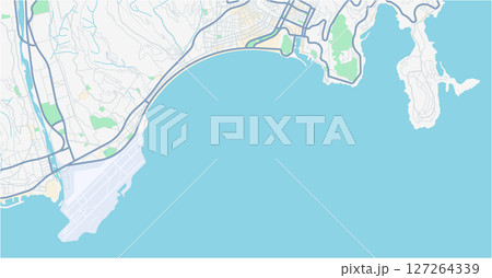 Layered editable vector illustration outline of Nice,France. 127264339