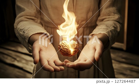 Ignited intellect, Conceptual representation of mental fire and inspiration Ignited intellect, Conceptual representation of mental fire and inspiration 127264487